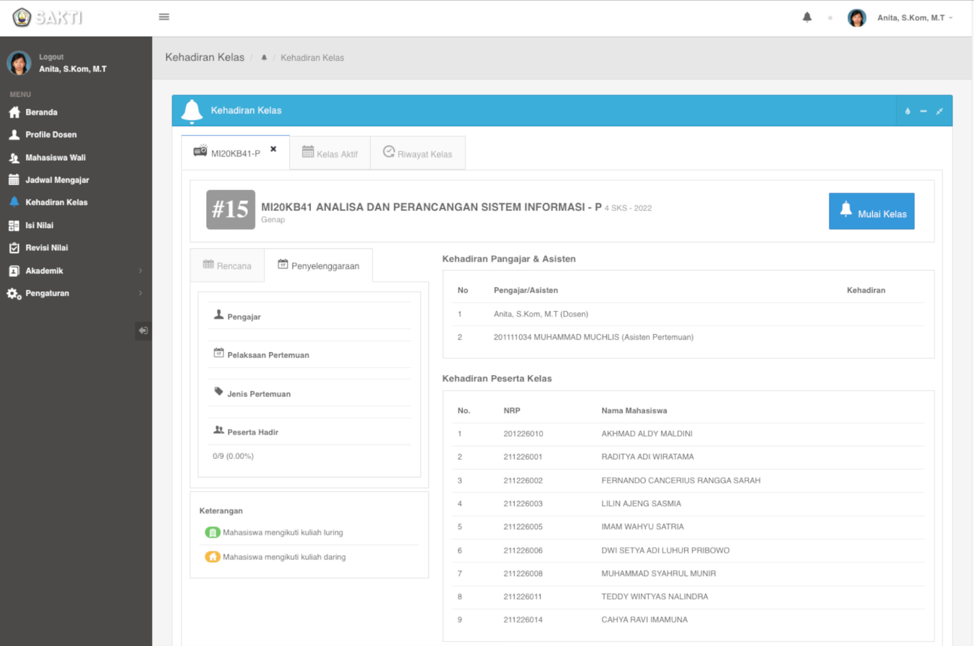 Student Academic System - class