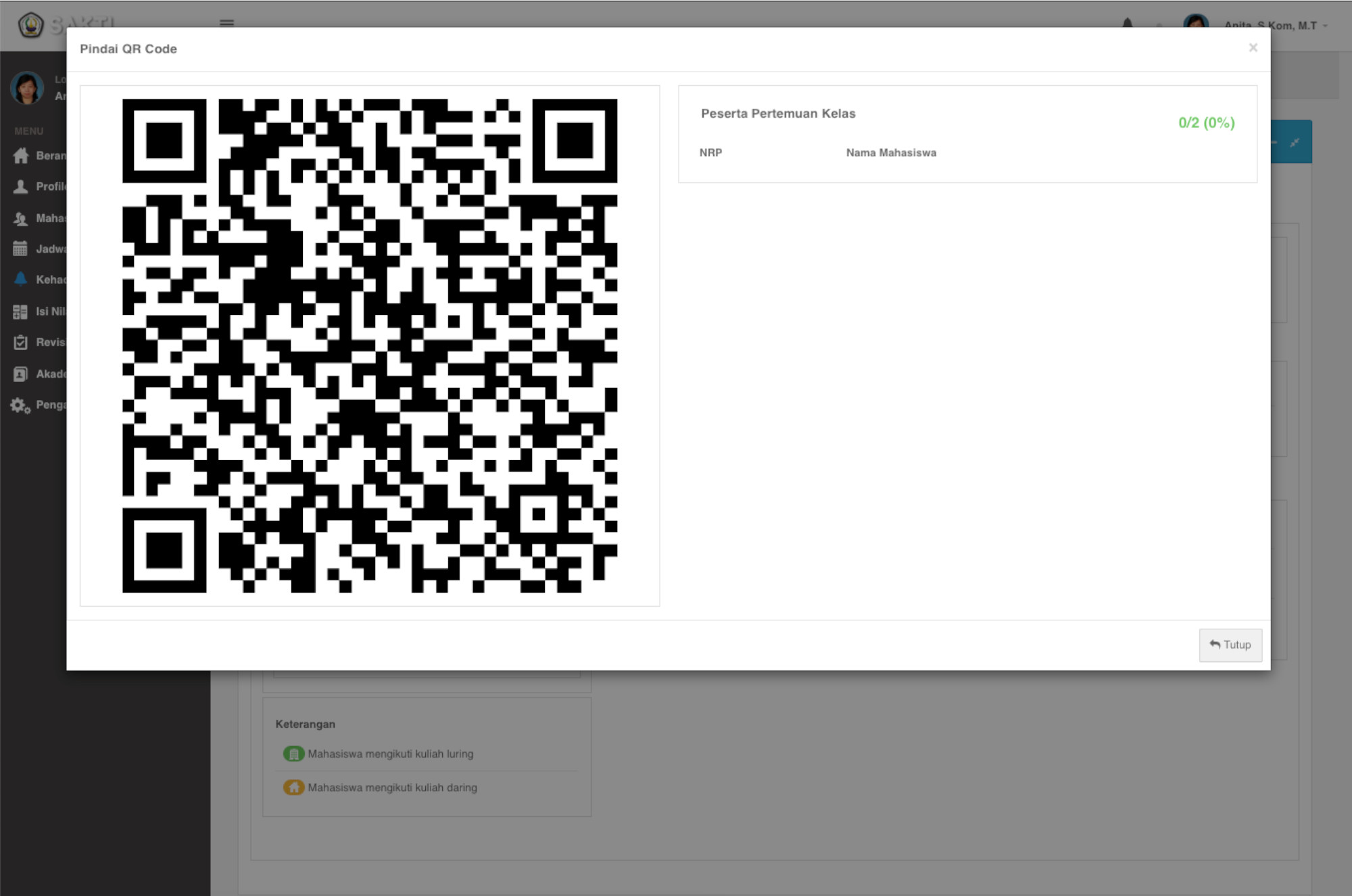 Student Academic System - class qr