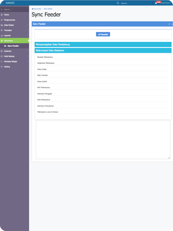 Siakad - feeder sync