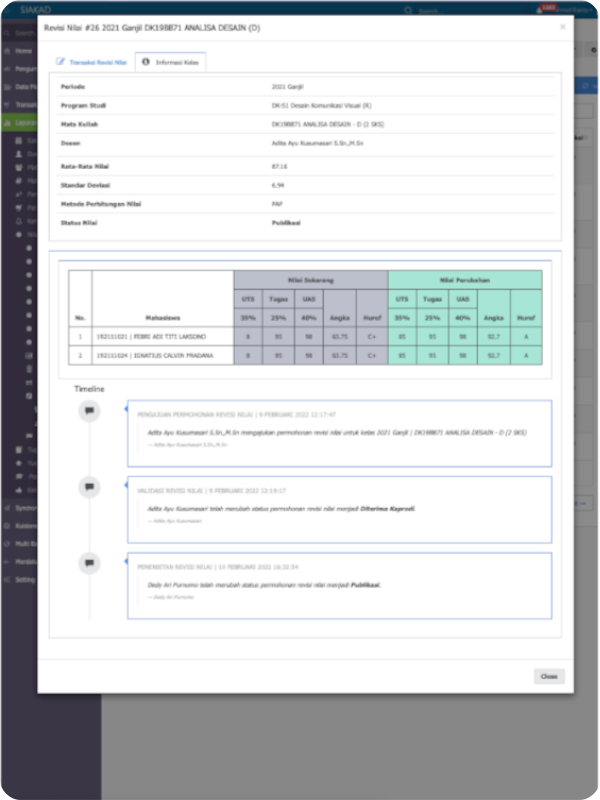 Siakad - score revision